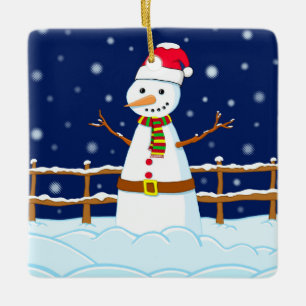 Adorno De Cerámica Frosty el hombre de nieve