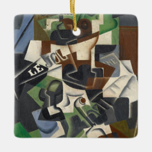 Adorno De Cerámica Fruit Bowl, Pipe and Journal, 1917