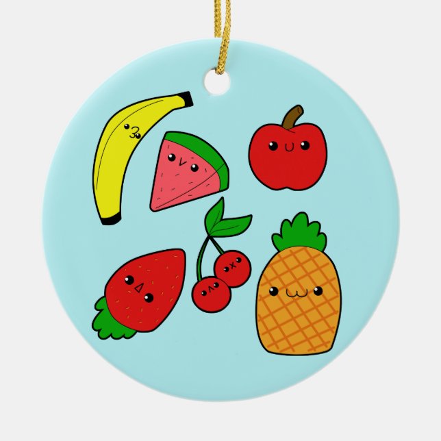 Adorno De Cerámica Frutas (Frente)