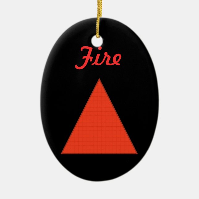 Adorno De Cerámica Fuego (Frente)