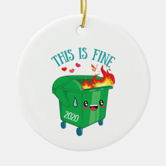 Adorno De Cerámica Fuego De Basura, Esto Es Un Buen Navidad De Sucks 