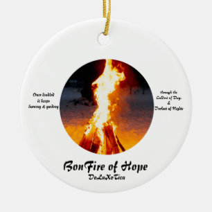Adorno De Cerámica Fuego de esperanza