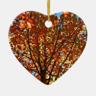 Adorno De Cerámica Fuegos artificiales de las hojas de otoño