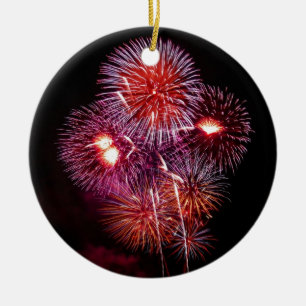 Adorno De Cerámica Fuegos artificiales patrióticos de los regalos del