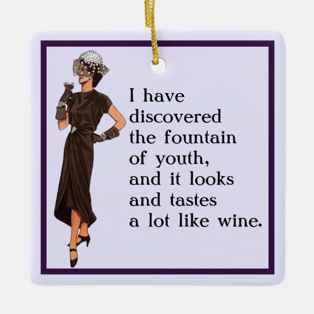 Adorno De Cerámica Fuente de la Juventud (Anverso)