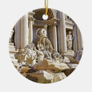 Adorno De Cerámica Fuente de Trevi Roma Fotografía