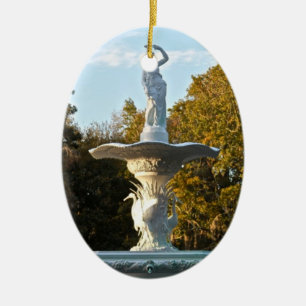 Adorno De Cerámica Fuente del parque de Georgia Forsyth de la sabana