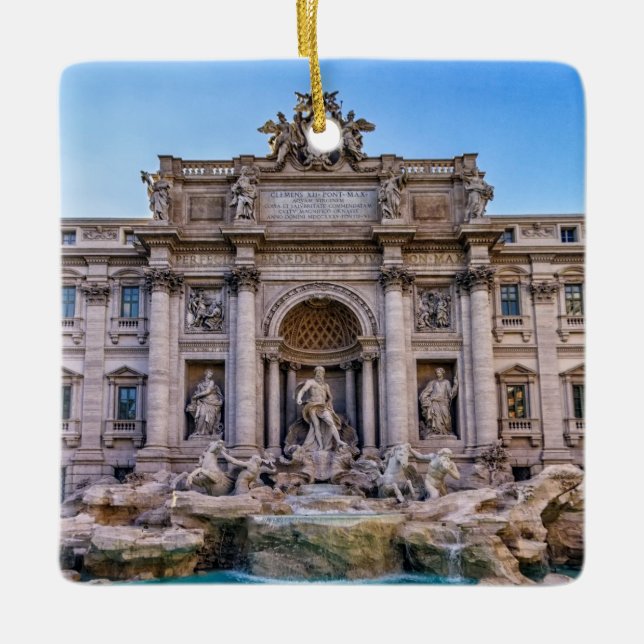 Adorno De Cerámica Fuente del Trevi, Roma, Italia (Anverso)