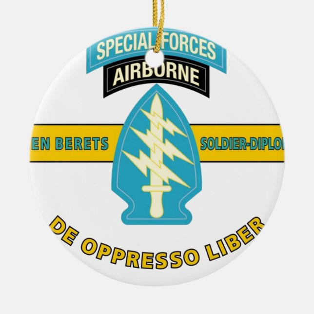 ADORNO DE CERÁMICA FUERZAS ESPECIALES AIRBORNE "DE OPPRESSO LIBER" (Frente)