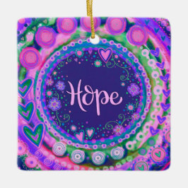 Adorno De Cerámica Fun Floral Hope Bonito Purple Inespirivitalidad