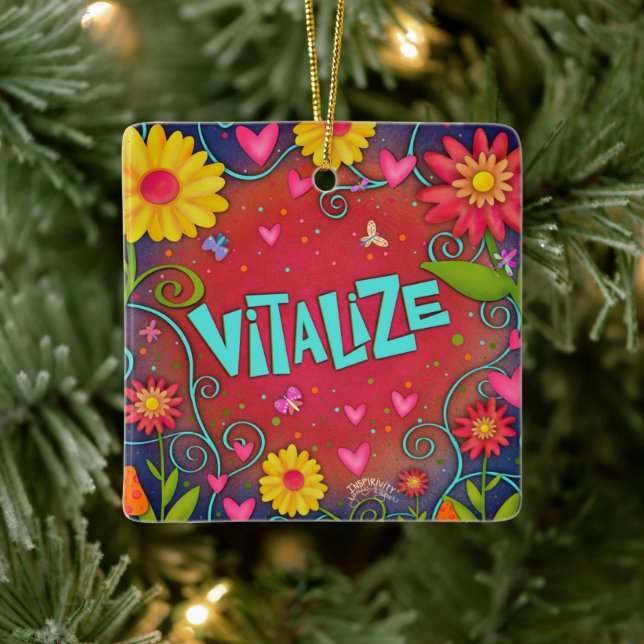 Adorno De Cerámica Fun Floral Vitalize Bonito Dragonfly Inespirivital (Árbol)