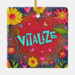 Adorno De Cerámica Fun Floral Vitalize Bonito Dragonfly Inespirivital