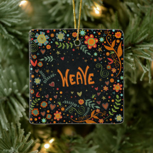 Adorno De Cerámica Fun Floral Weave Inespiritualidad Motivadora