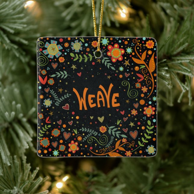 Adorno De Cerámica Fun Floral Weave Inespiritualidad Motivadora (Árbol)