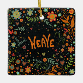 Adorno De Cerámica Fun Floral Weave Inespiritualidad Motivadora