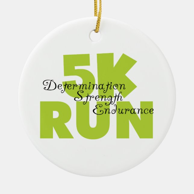 Adorno De Cerámica Funcionamiento verde 5K de la primavera (Frente)