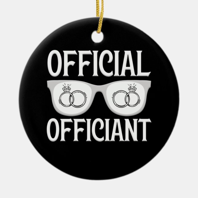 Adorno De Cerámica Funcionario oficial Boda Propuesta (Frente)