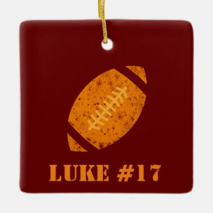 Adorno De Cerámica Funda de cerámica de fútbol personalizada Maroon a