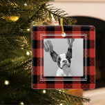Adorno De Cerámica Funda negra de búfalo moderna | Foto de perro<br><div class="desc">Funda negra de búfalo moderna | Foto de perro</div>