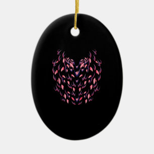 Adorno De Cerámica Fundido Flamingo Halloween Simple Pink Bird Body