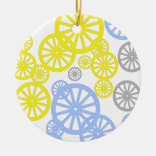 Adorno De Cerámica Funky Happy Wheel Circle Pattern Product