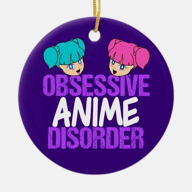 Adorno De Cerámica Funny Anime Obssed (Frente)