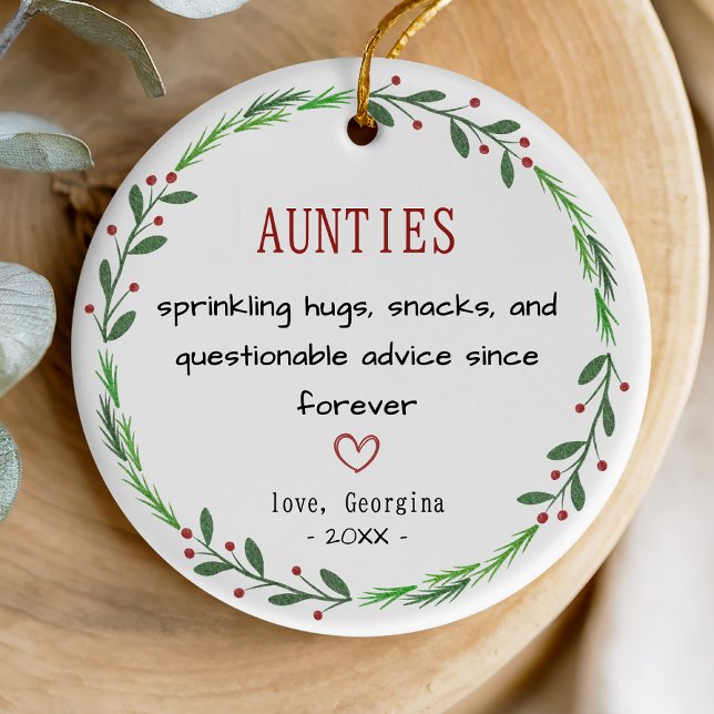 Adorno De Cerámica Funny auntie quote personalized keepsake  (Subido por el creador)
