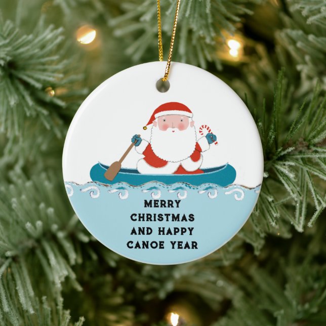 Adorno De Cerámica Funny Camping Canoe Keepsake (Árbol)