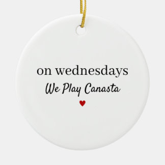 Adorno De Cerámica Funny Canasta Ornament, Custom Game Night 