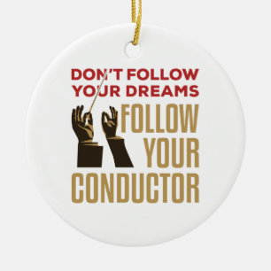 Adorno De Cerámica Funny Conductor De Orquesta Sigue A Su Conductor