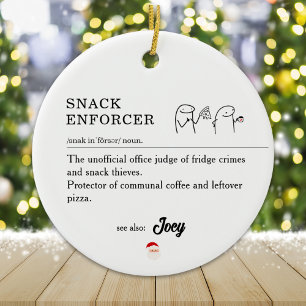 Adorno De Cerámica Funny Coworker Workplace Office Navidades Meme Art