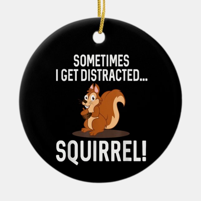 Adorno De Cerámica FUNNY DISTRACTED SQUIRREL Animal Zoo Farm (Frente)