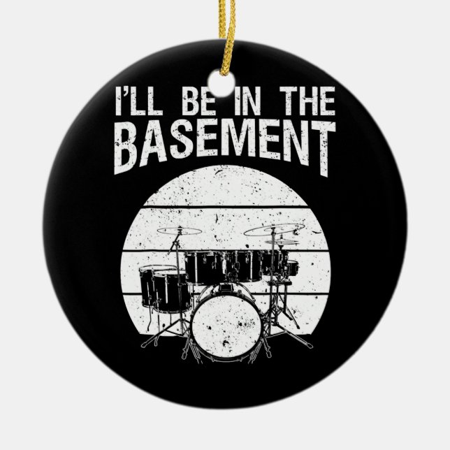 Adorno De Cerámica Funny Drummer Art Para Hombres Mujeres Tambor Set  (Frente)