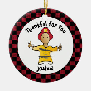 Adorno De Cerámica Funny Firefighter Gift Idea - Thank You Fireman