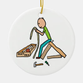 Adorno De Cerámica Funny Flat Pack Self-Assembly