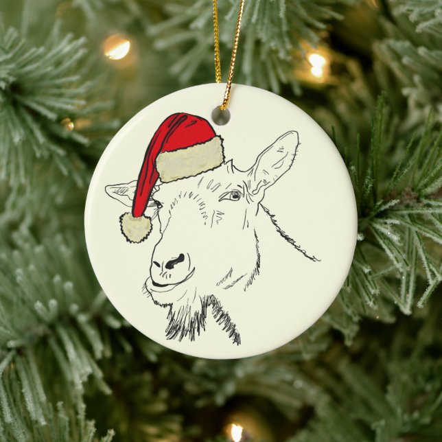 Adorno De Cerámica Funny Goat santa (Árbol)