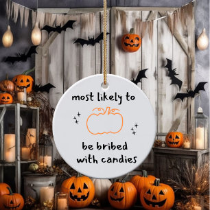Adorno De Cerámica Funny Halloween Ceramic Ornament