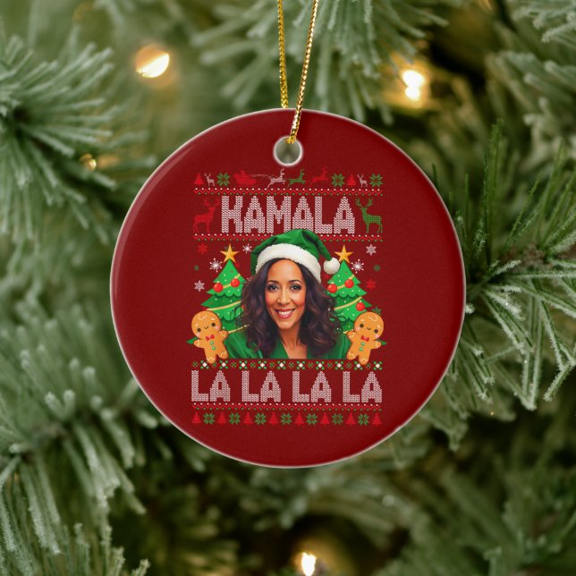 Adorno De Cerámica Funny Kamala Harris 2024 Navidades (Árbol)