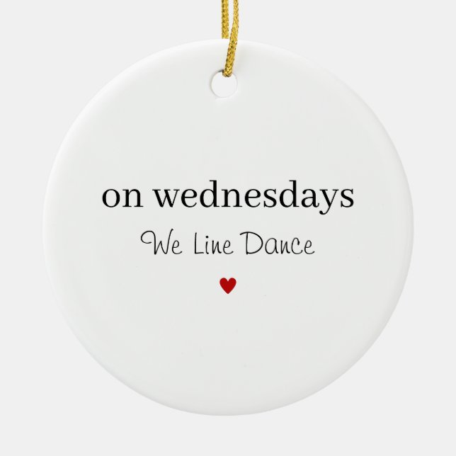 Adorno De Cerámica Funny Line Dancing,  Line Dance Group Gift, Dance  (Frente)