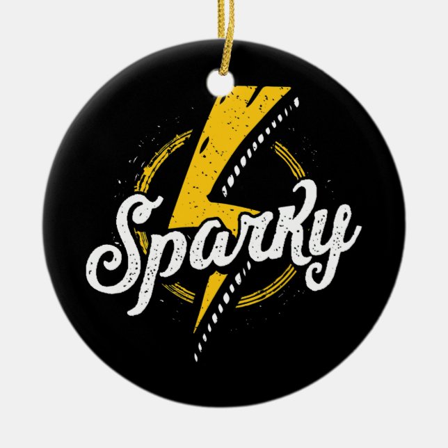 Adorno De Cerámica Funny Lineman Dad Retro (Frente)