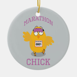 Adorno De Cerámica Funny Marathon Chick