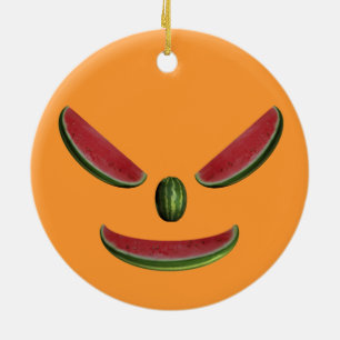 Adorno De Cerámica Funny Melon Face