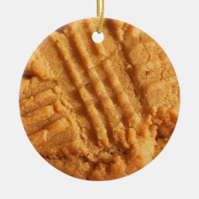 Adorno De Cerámica Funny Peanut Butter Cookie Pun Navidades (Frente)