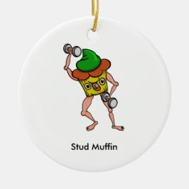 Adorno De Cerámica Funny Personalizado Stud Muffin Workout