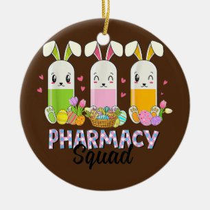 Adorno De Cerámica Funny Pilys Farmacy Squad Farmacéutico Easter