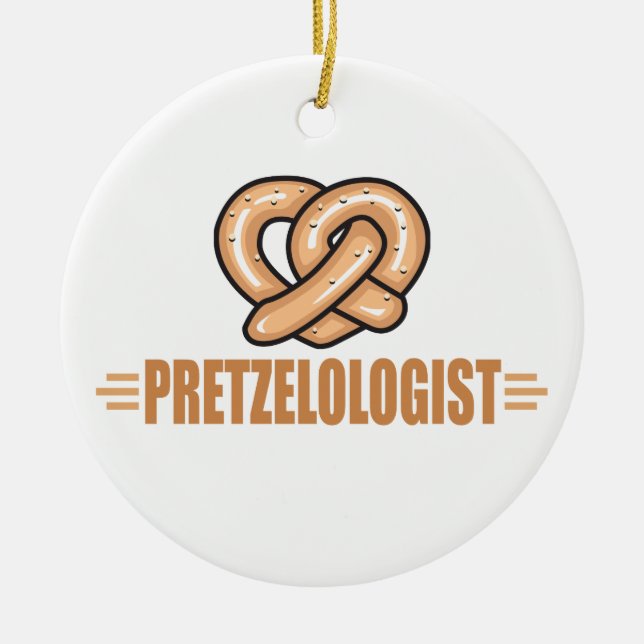 Adorno De Cerámica Funny Pretzel Lover (Frente)