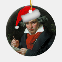 Funny Santa Beethoven Navidades de música clásica