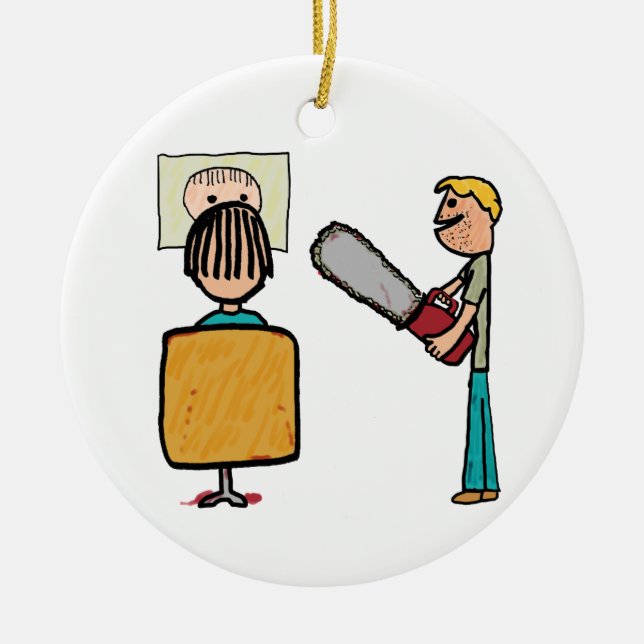 Adorno De Cerámica Funny Scary Barber Sweeney Todd (Frente)