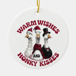 Adorno De Cerámica Funny Silly Goose Christmas Ornament