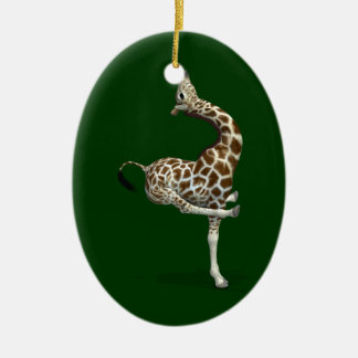 Adorno De Cerámica Funny Sporty Giraffe
